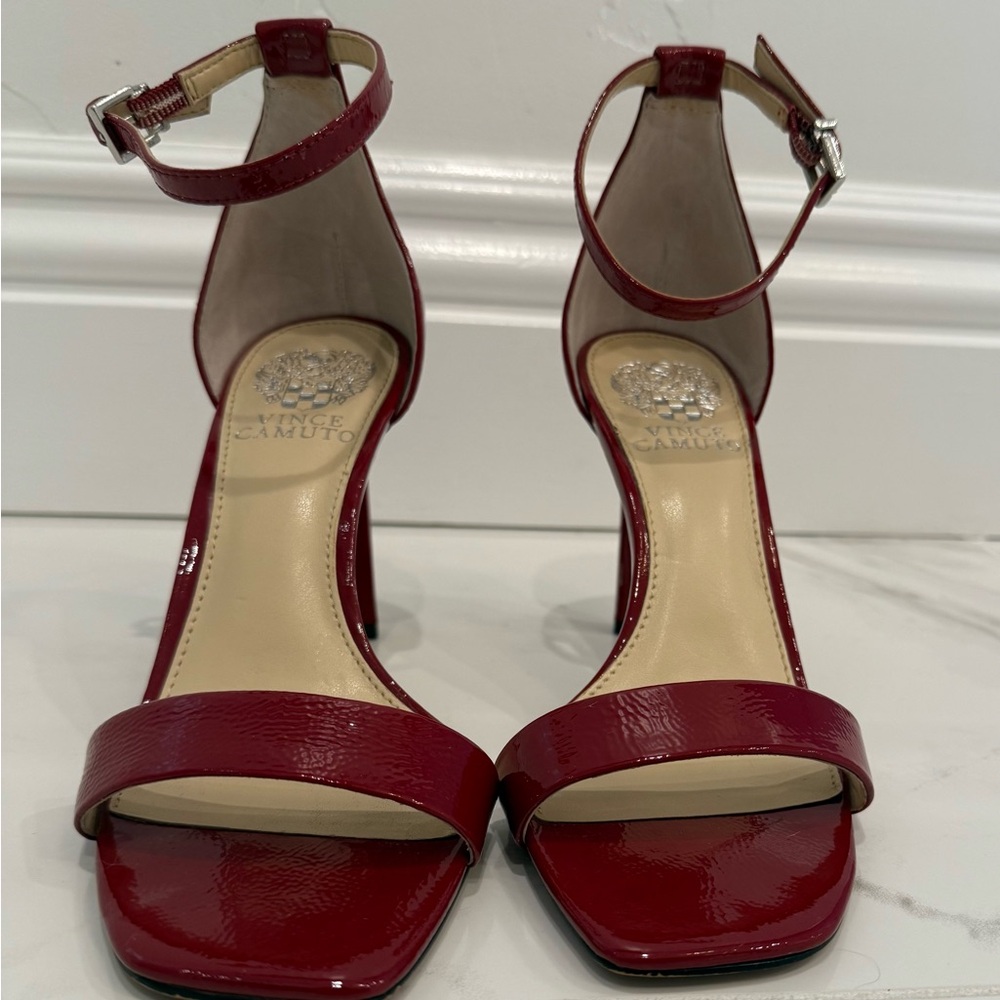 Vince Camuto Lauralie Raven Red Heals - Size 7.5M - worn once